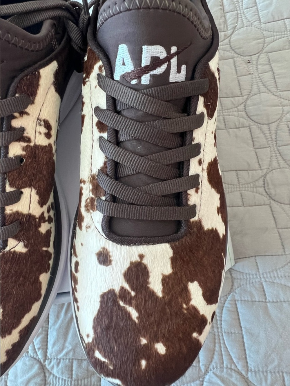 APL WOMEN'S ICONIC PHANTOM DEEP BROWN/WHITE/COW SIZE 6.5 - Picture 12 of 15